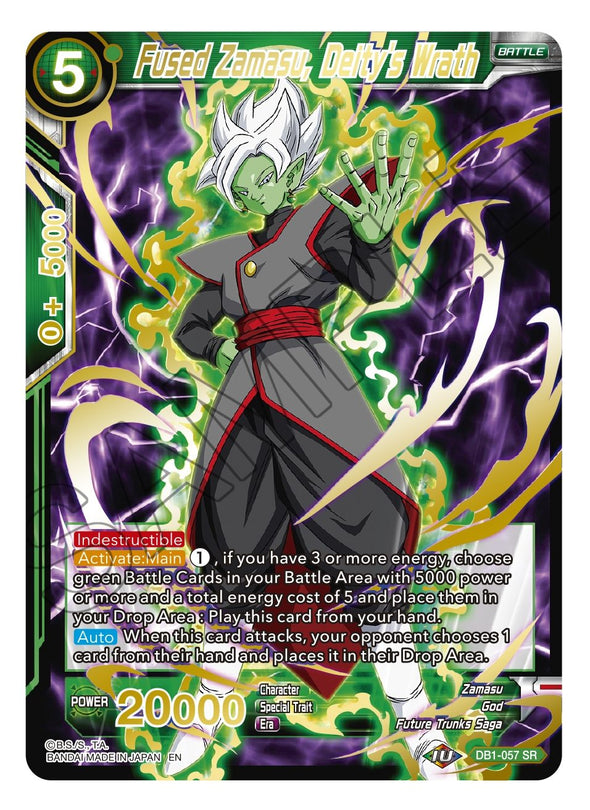 Fused Zamasu, Deity's Wrath - DB1-057 - Super Rare (Gold Stamped) available at 401 Games Canada