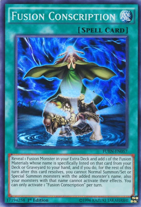Fusion Conscription - FUEN-EN057 - Super Rare - 1st Edition available at 401 Games Canada