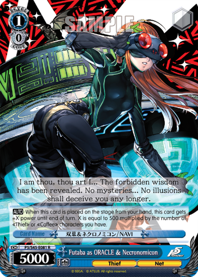 Futaba as ORACLE & Necronomicon - P5/S45-E081 - Rare available at 401 Games Canada