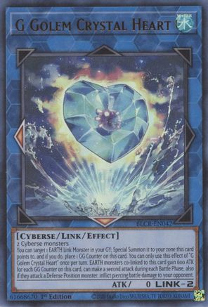 G Golem Crystal Heart - BLCR-EN042 - Ultra Rare - 1st Edition available at 401 Games Canada