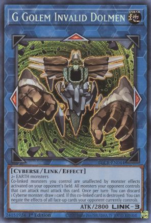 G Golem Invalid Dolmen - BLCR-EN044 - Secret Rare - 1st Edition available at 401 Games Canada
