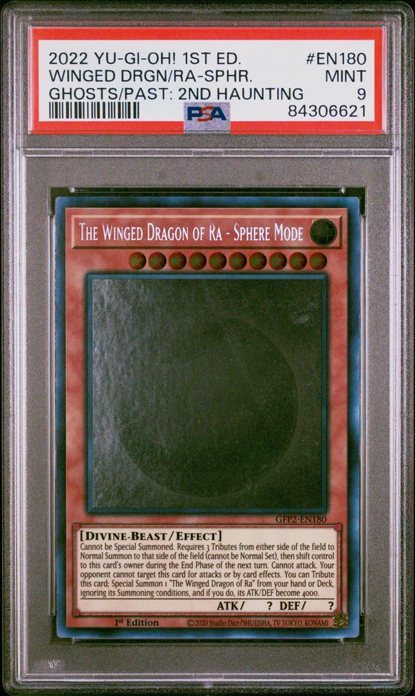 The Winged Dragon of Ra - Sphere Mode - GFP2-EN180 - Ghost Rare - 1st Edition (PSA 9)