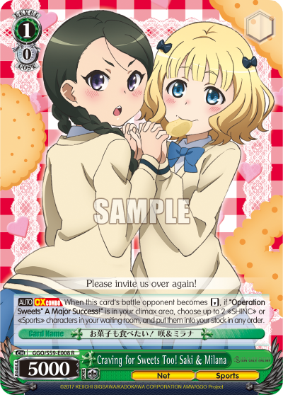 Craving for Sweets Too! Saki & Milana - GGO/S59-E008R - Rare