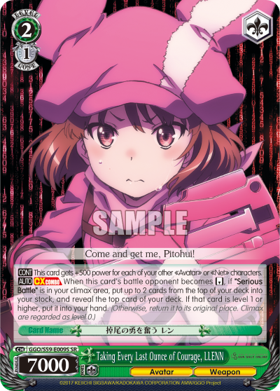 Taking Every Last Ounce of Courage, LLENN (SR) - GGO/S59-E009SSR - Super Rare