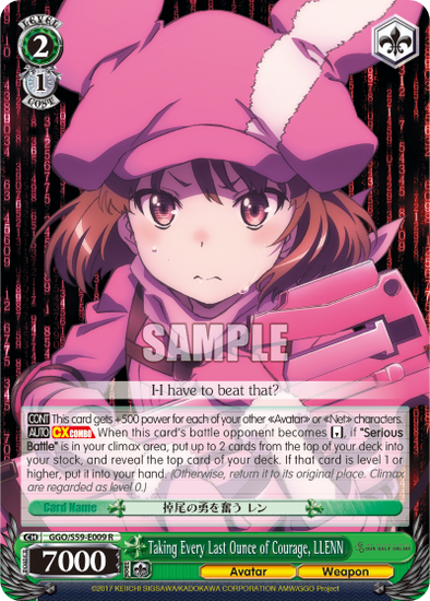 Taking Every Last Ounce of Courage, LLENN - GGO/S59-E009R - Rare