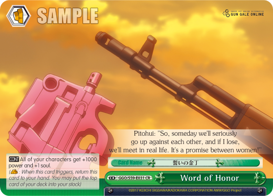 Word of Honor - GGO/S59-E031CR - Climax Rare