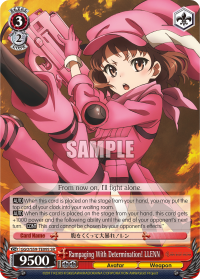 Rampaging with Determination, LLENN (SR) - GGO/S59-TE09SSR - Super Rare