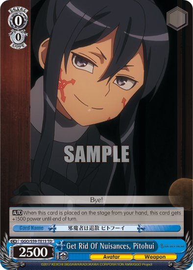 Get Rid of Nuisances, Pitohui - GGO/S59-TE13TD - Trial Deck