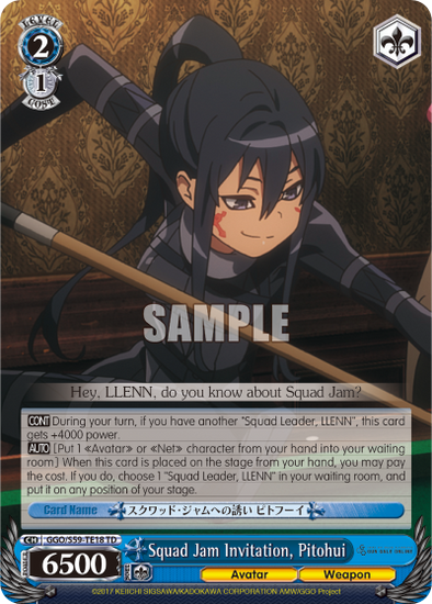 Squad Jam Invitation, Pitohui - GGO/S59-TE18TD - Trial Deck