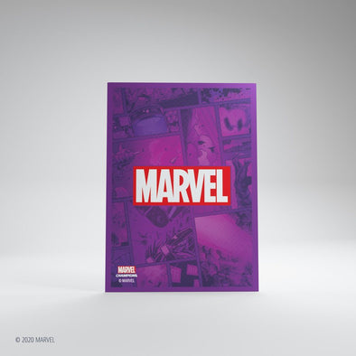 Gamegenic - 50ct 66 x 92mm Marvel Champions Art Sleeves: Logo Purple