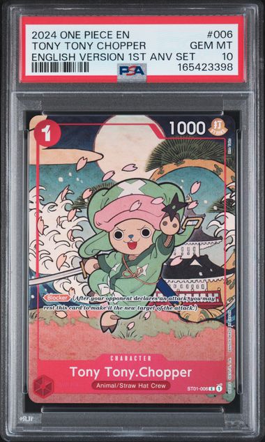 Tony Tony.Chopper - English Version 1st Anniversary Set - GEM MINT 10