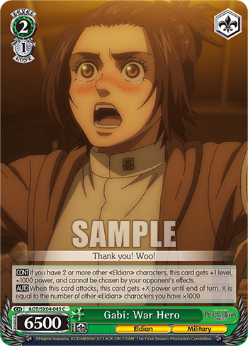 Gabi: War Hero - AOT/SX04-E043 - Common available at 401 Games Canada