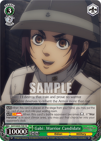 Gabi: Warrior Candidate - AOT/SX04-ET08 - TD available at 401 Games Canada