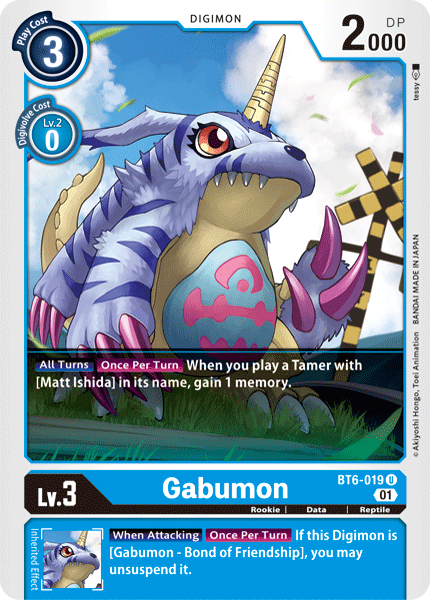 Gabumon - BT6-019 - Uncommon available at 401 Games Canada
