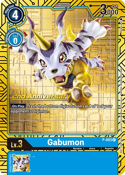 Gabumon - P-003 (2nd Anniversary Card Set) - P-003 - Promo available at 401 Games Canada