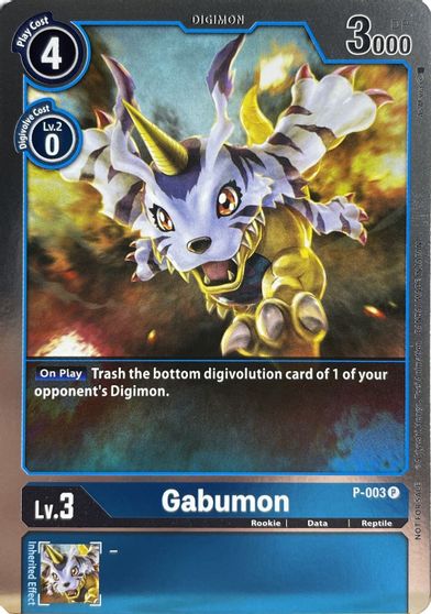 Gabumon - P-003 - (Silver) Promo available at 401 Games Canada