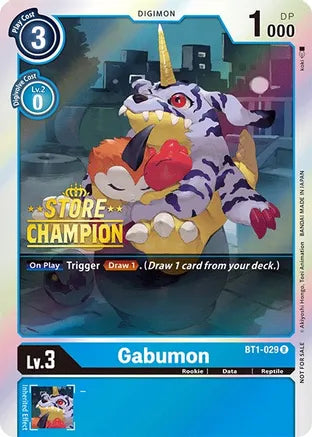 Gabumon (Store Champion) - BT1-029 - Promo available at 401 Games Canada