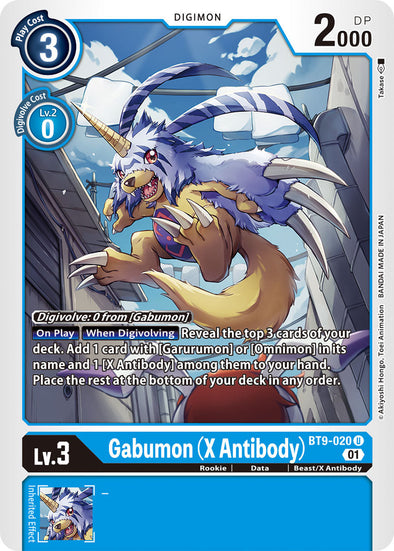 Gabumon (X Antibody) - BT9-020 - Uncommon available at 401 Games Canada