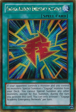 Gagaga Academy Emergency Network - PGLD-EN028 - Gold Secret Rare - Unlimited available at 401 Games Canada