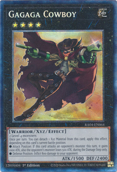 Gagaga Cowboy (PCR) - RA04-EN064 - Prismatic Collector's Rare - 1st Edition