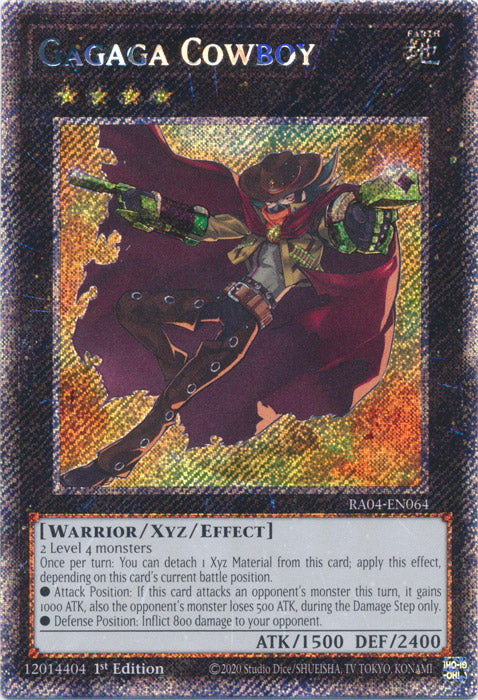 Gagaga Cowboy (Platinum Secret Rare) - RA04-EN064 - Platinum Secret Rare - 1st Edition