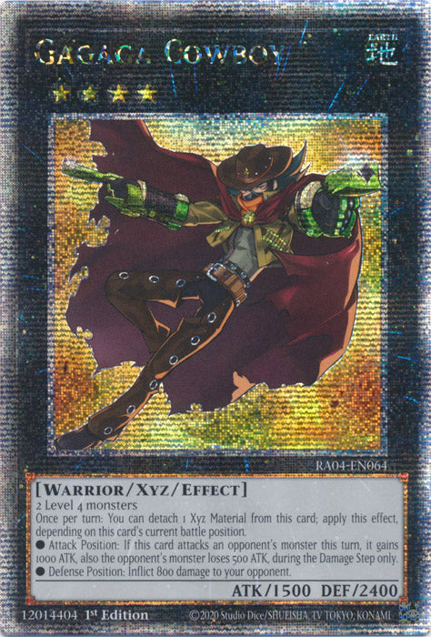 Gagaga Cowboy - RA04-EN064 - Quarter Century Secret Rare - 1st Edition