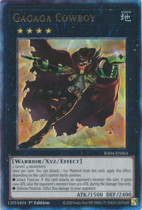 Gagaga Cowboy (PUR) - RA04-EN064 - Prismatic Ultimate Rare - 1st Edition