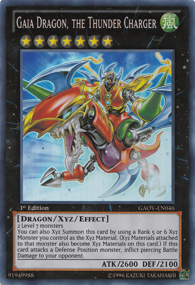 Gaia Dragon, the Thunder Charger - GAOV-EN046 - Super Rare - 1st Edition available at 401 Games Canada