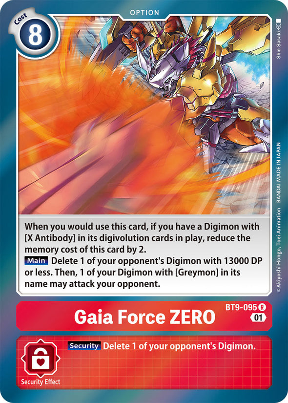 Gaia Force ZERO - BT9-095 - Rare available at 401 Games Canada