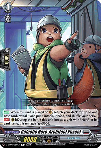 Galactic Hero, Architect Paseel - D-BT06/080 - Common available at 401 Games Canada