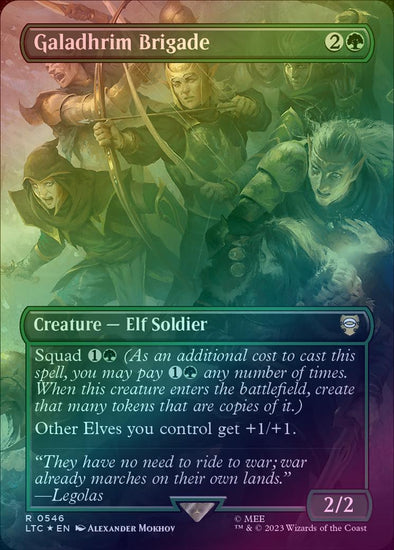 Galadhrim Brigade - Borderless (Surge Foil) (LTC)