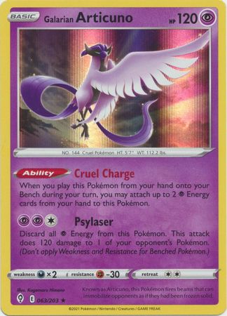 Galarian Articuno - 063/203 - Holo Rare available at 401 Games Canada