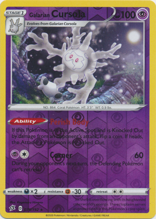 Galarian Cursola - 079/192 - Holo Rare - Reverse Holo available at 401 Games Canada