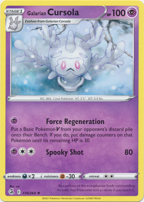 Galarian Cursola - 118/264 - Rare available at 401 Games Canada