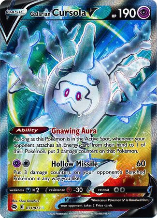 Galarian Cursola V - 071/073 - Full Art Ultra Rare available at 401 Games Canada