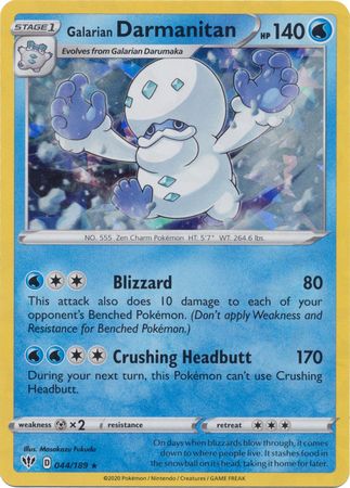 Galarian Darmanitan - 044/189 - Shattered Holo Rare - Theme Deck Exclusive available at 401 Games Canada