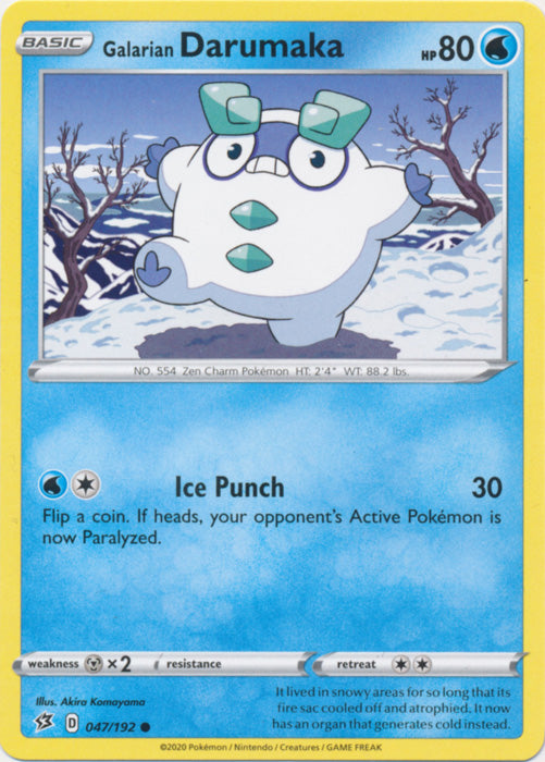 Galarian Darumaka - 047/192 - Common available at 401 Games Canada