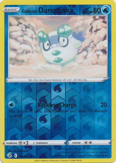 Galarian Darumaka - 071/264 - Common - Reverse Holo available at 401 Games Canada