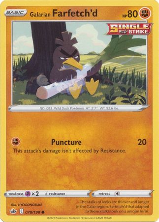 Galarian Farfetch'd - 078/198 - Common available at 401 Games Canada