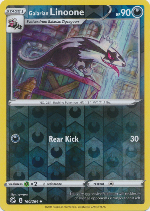 Galarian Linoone - 160/264 - Uncommon - Reverse Holo available at 401 Games Canada