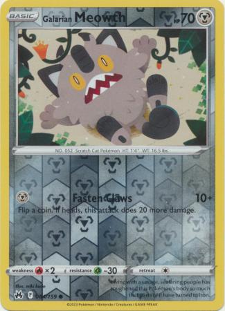 Galarian Meowth - 084/159 - Common - Reverse Holo available at 401 Games Canada