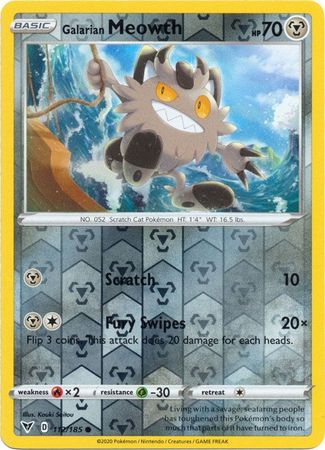 Galarian Meowth - 112/185 - Common - Reverse Holo available at 401 Games Canada