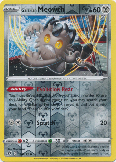 Galarian Meowth - 126/192 - Common - Reverse Holo available at 401 Games Canada