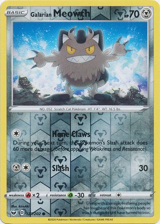 Galarian Meowth - 127/202 - Common - Reverse Holo available at 401 Games Canada