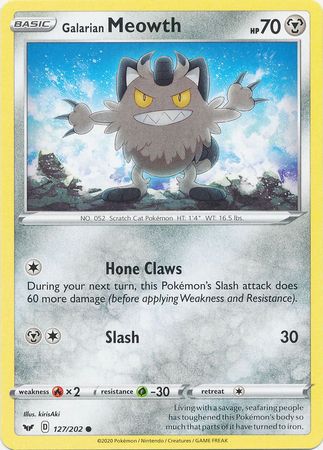 Galarian Meowth - 127/202 - Common available at 401 Games Canada