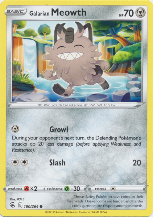 Galarian Meowth - 180/264 - Common available at 401 Games Canada