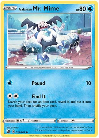 Galarian Mr. Mime - 034/163 - Common available at 401 Games Canada