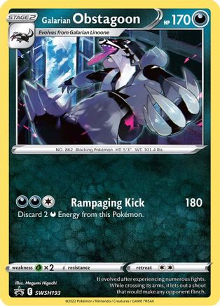 Galarian Obstagoon - SWSH193 - Promo available at 401 Games Canada