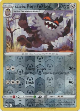 Galarian Perrserker - 085/159 - Rare - Reverse Holo available at 401 Games Canada