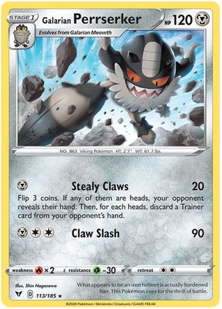 Galarian Perrserker - 113/185 - Rare available at 401 Games Canada